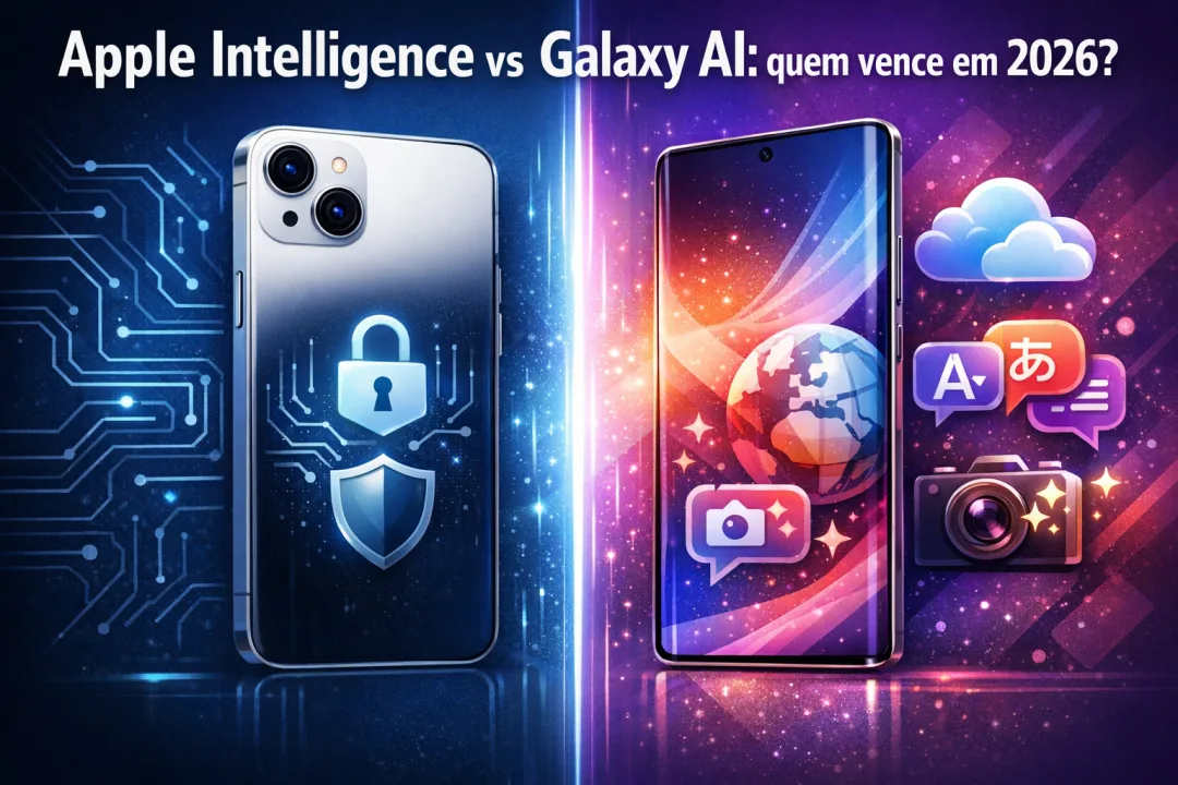 Apple Intelligence vs Samsung Galaxy AI: qual é melhor em 2026?